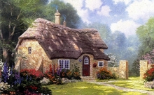 landscapes houses scenic drawings 1920x1200 wallpaper 